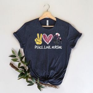 Peace Love Nursing Shirt, Peace Shirt, Love Shirt, Nursing Shirt, Nursing Tee